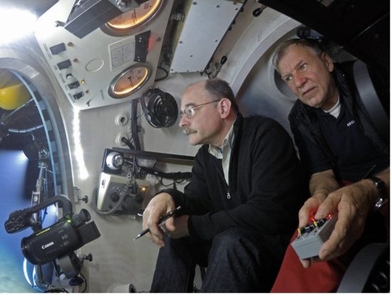 66.2 (c) Prof. Mark Hannington and pilot Jürgen Schauer (GEOMAR) inside JAGO. Photo: JAGO team GEOMAR