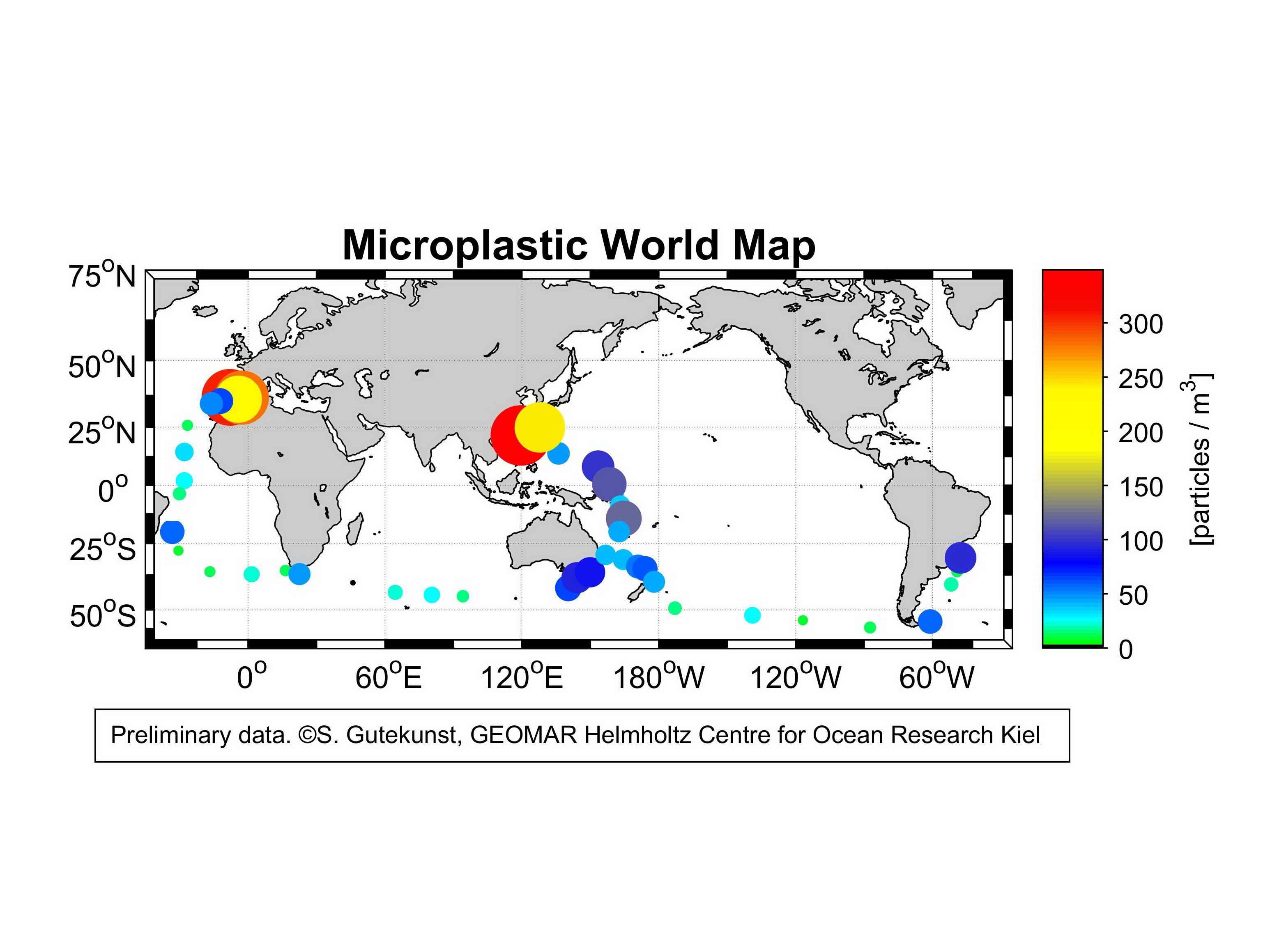 The preliminary data show microplastic along the entire racetrack. However, the concentrations differ from region to region
(c) Sören Gutekunst / Ocean of the future