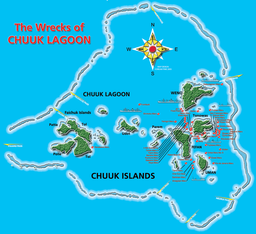 Map of Chuuk Lagoon